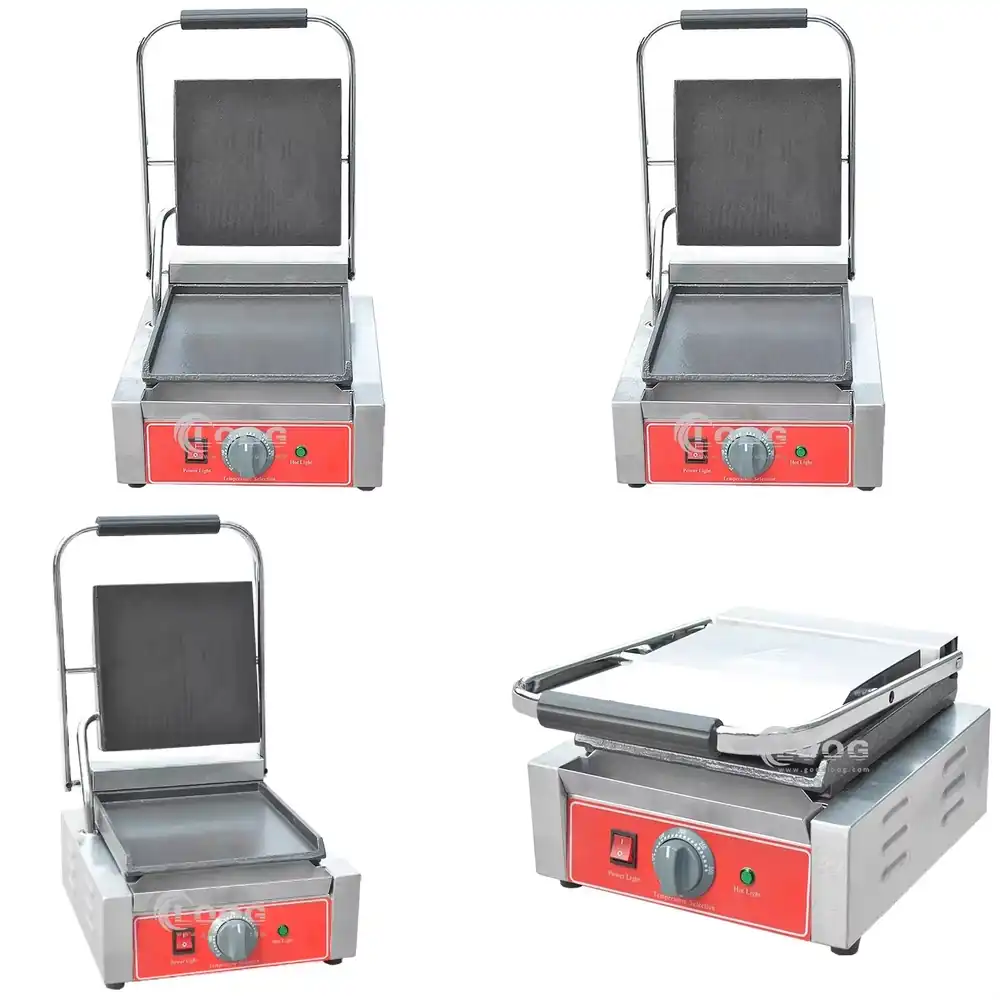 Commercial Panini Press Sandwich Grill - Pemanggang Panini Komersial Baja Anti Karat