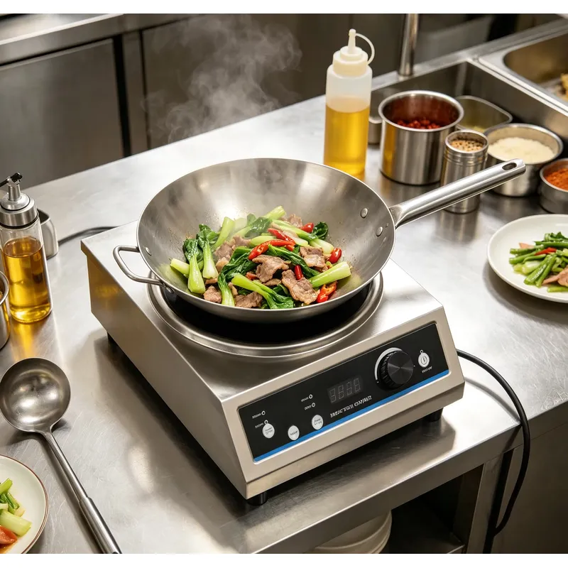 Commercial Induction Cooktop 3500W - Kompor Induksi Komersial 3500W, Pelat Mikrokristalin