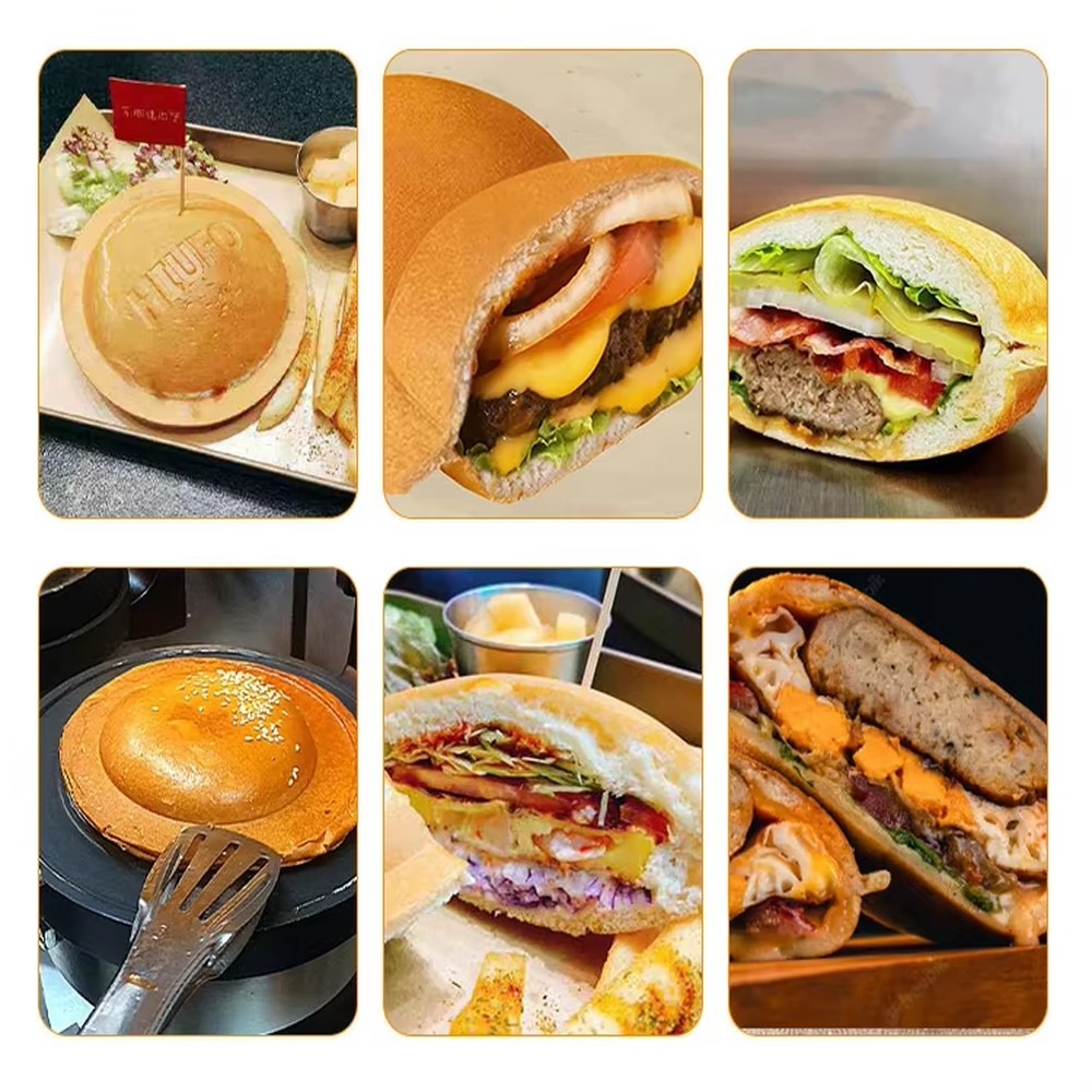 Commercial Panini Press Sandwich Grill - Mesin Pembuat Burger UFO Elektrik Komersial,