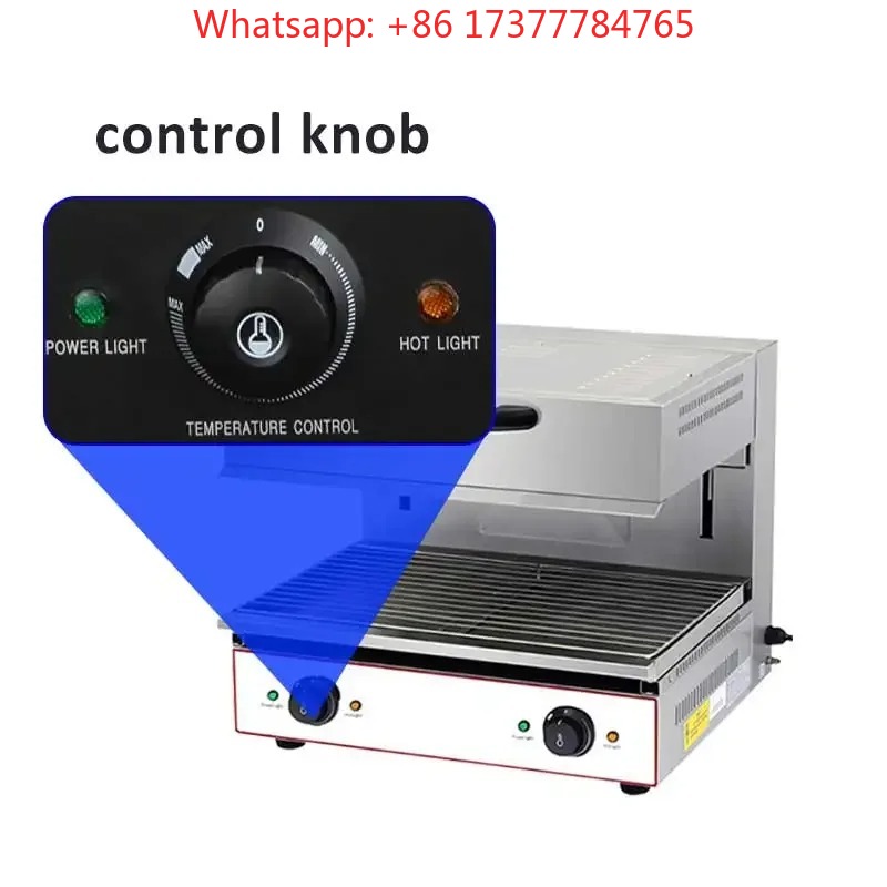 Commercial Salamander Broiler - Pemanggang Raclette Listrik Penghangat Keju Baja
