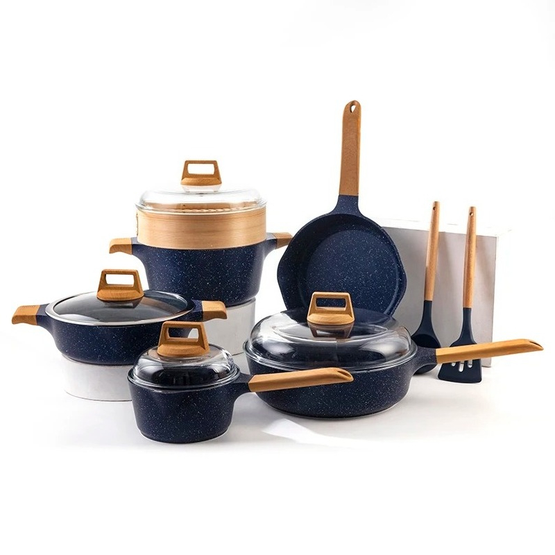 Induction Cookware Set Commercial - 13Pcs Set Peralatan Masak Anti Lengket