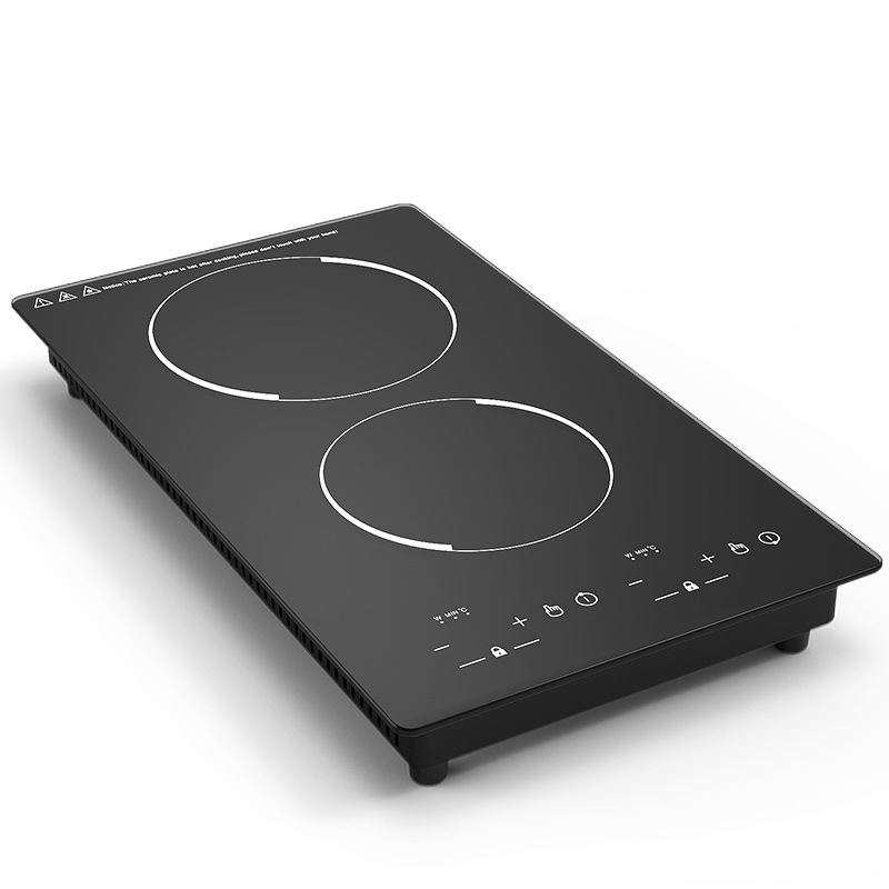 Double Induction Cooktop 220V - 110V/220V 2*1800W Kepala Ganda Pemoles Tertanam