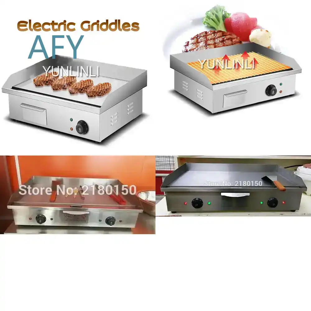 Commercial Electric Griddle Flat Top - Pemanggang Listrik untuk Peralatan Teppanyaki Komersial,