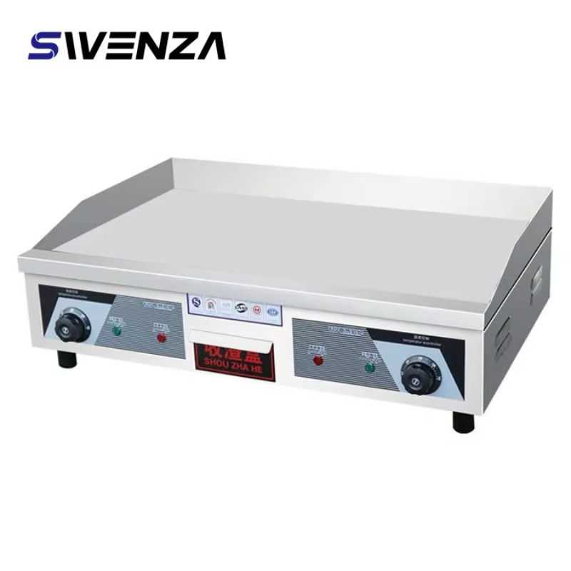 Commercial Electric Griddle Flat Top - Pemanggang Listrik Komersial dengan Termostat yang