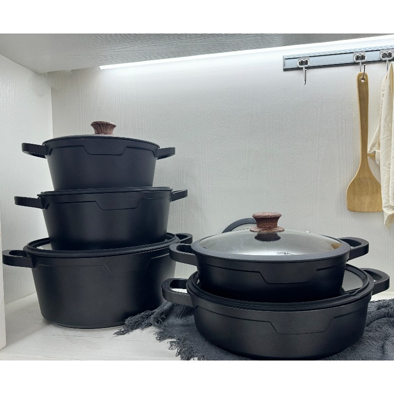 Set Panci Sup Aluminium Komers - Induction Cookware Set Commercial ulasan dan harga