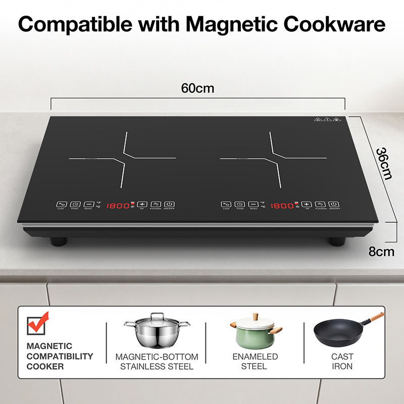 Kompor Induksi Dua Tungku, Kom - Double Induction Cooktop 220V ulasan dan harga