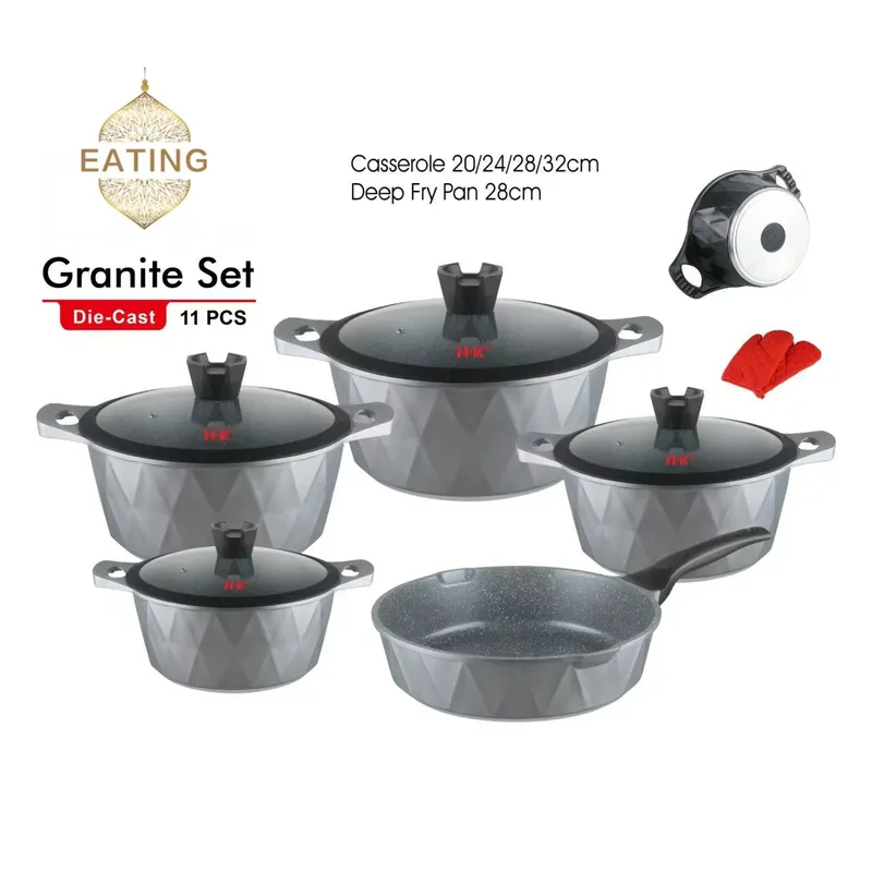 Set Peralatan Masak 11 Buah, W - Induction Cookware Set Commercial ulasan dan harga