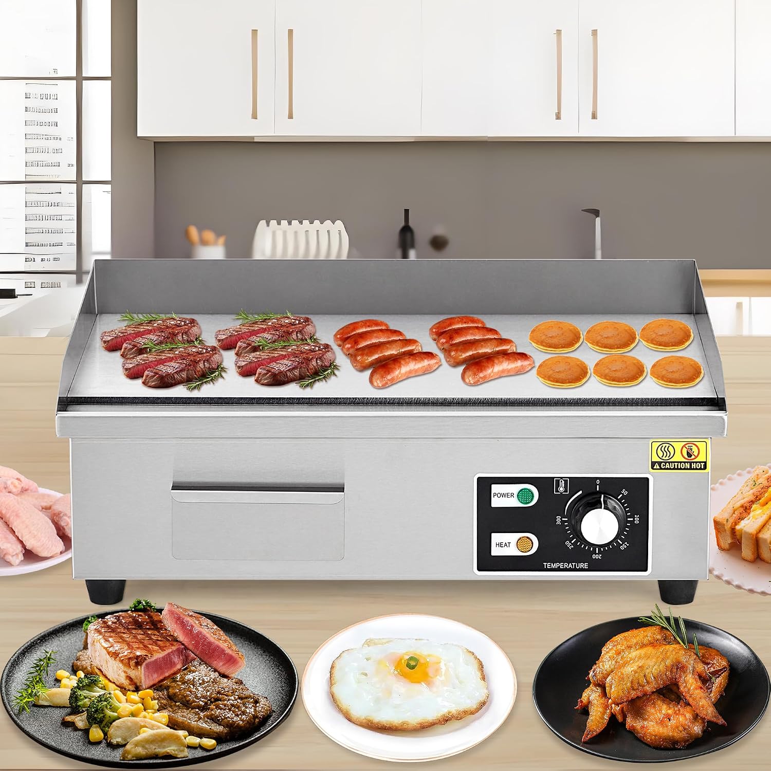 Panggangan Listrik Komersial 1 - Commercial Electric Griddle Flat Top ulasan dan harga