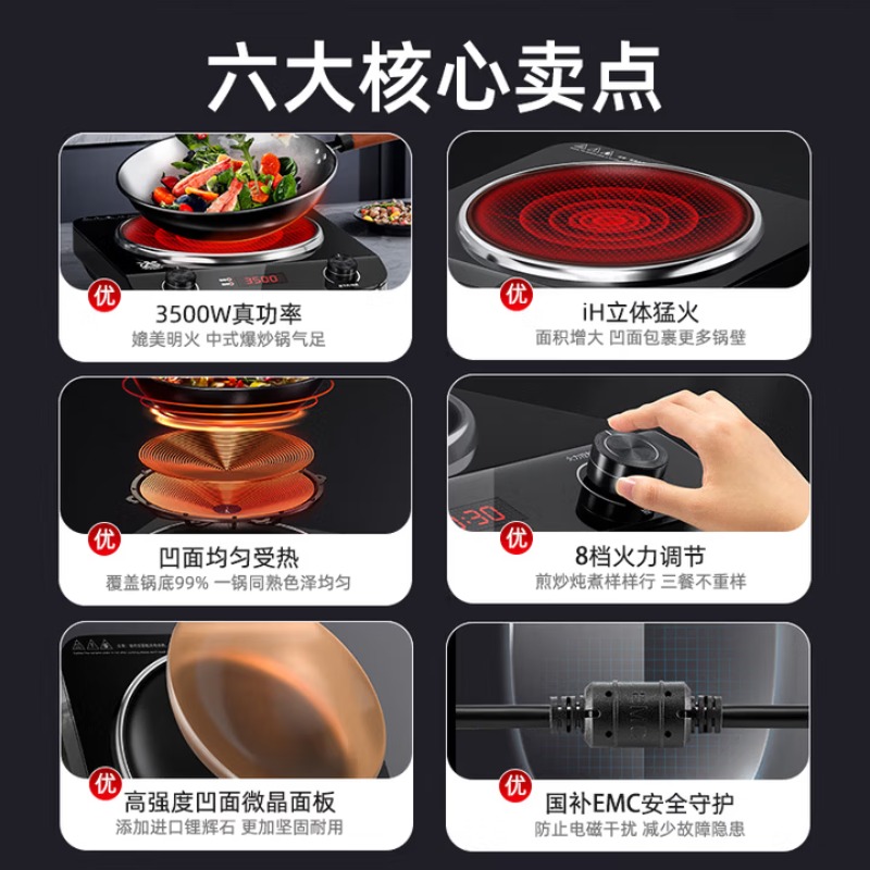 Kompor induksi komersial, desa - Commercial Induction Cooktop 3500W ulasan dan harga
