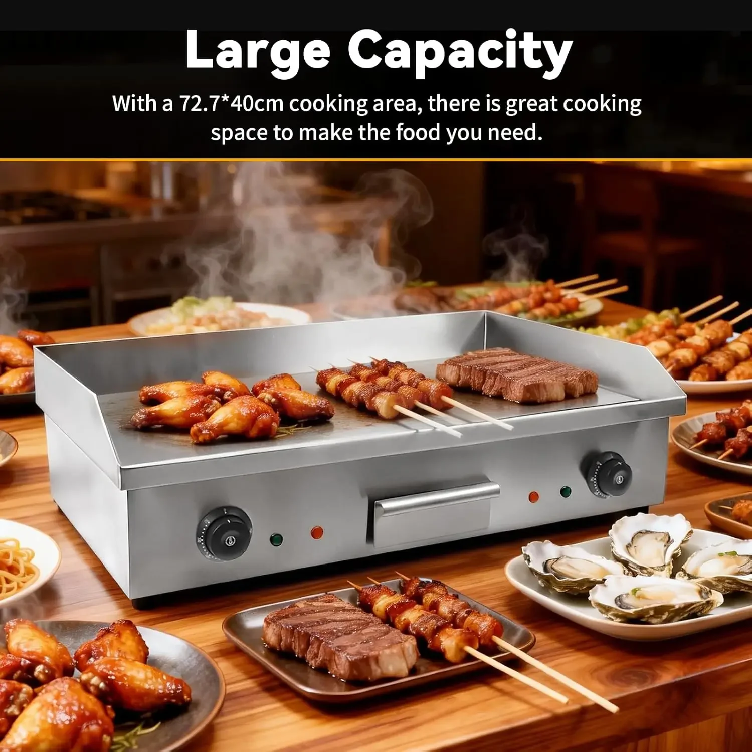 Wajan Listrik Komersial 29 Inc - Commercial Electric Griddle Flat Top ulasan dan harga