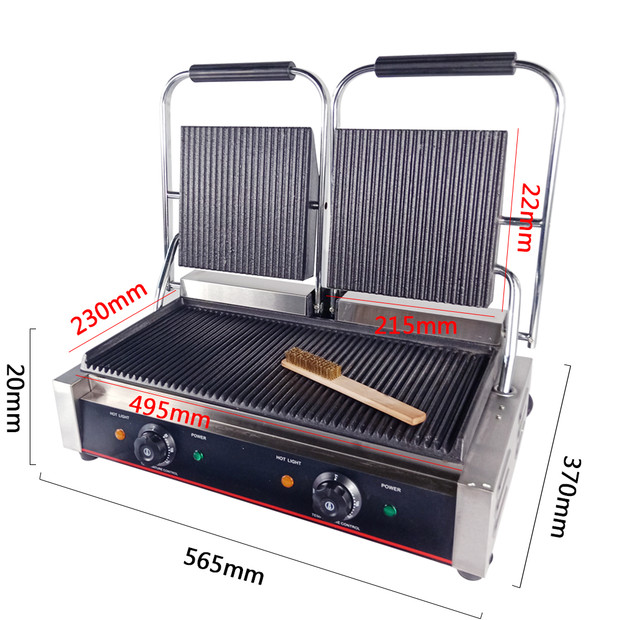Pemanggang Listrik Komersial A - Commercial Panini Press Sandwich Grill ulasan dan harga
