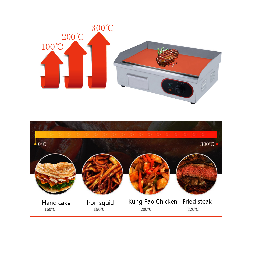 Griddle Listrik Datar Komersia - Commercial Electric Griddle Flat Top ulasan dan harga