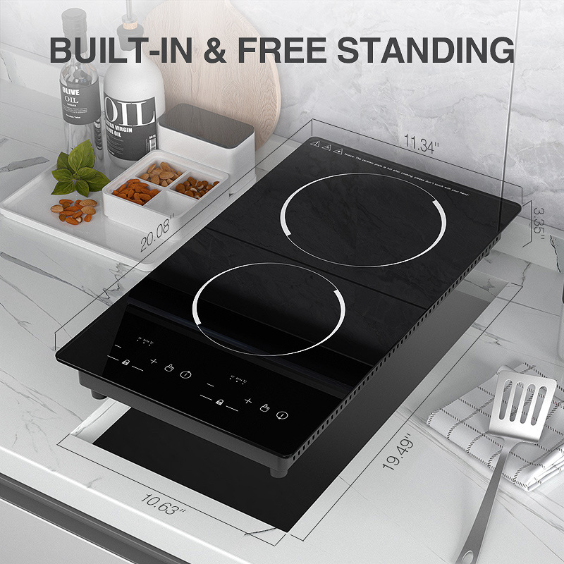 110V/220V 2*1800W Kepala Ganda - Double Induction Cooktop 220V ulasan dan harga