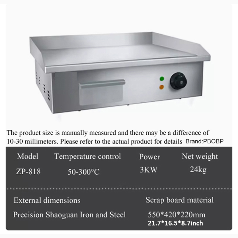 Kompor Besi Cor Stainless Stee - Commercial Electric Griddle Flat Top ulasan dan harga