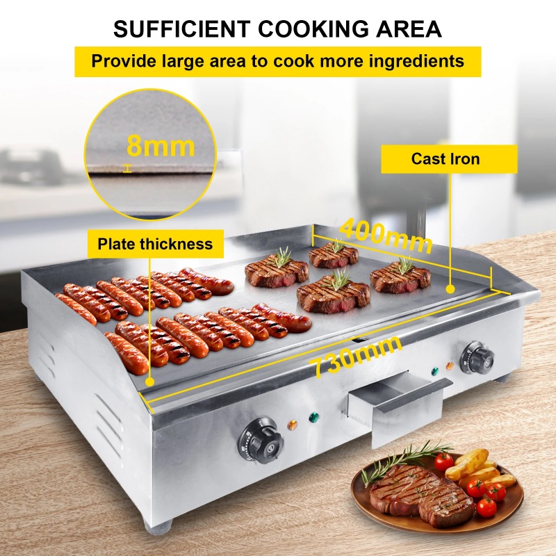 Kompor Listrik Komersial Produ - Commercial Electric Griddle Flat Top ulasan dan harga