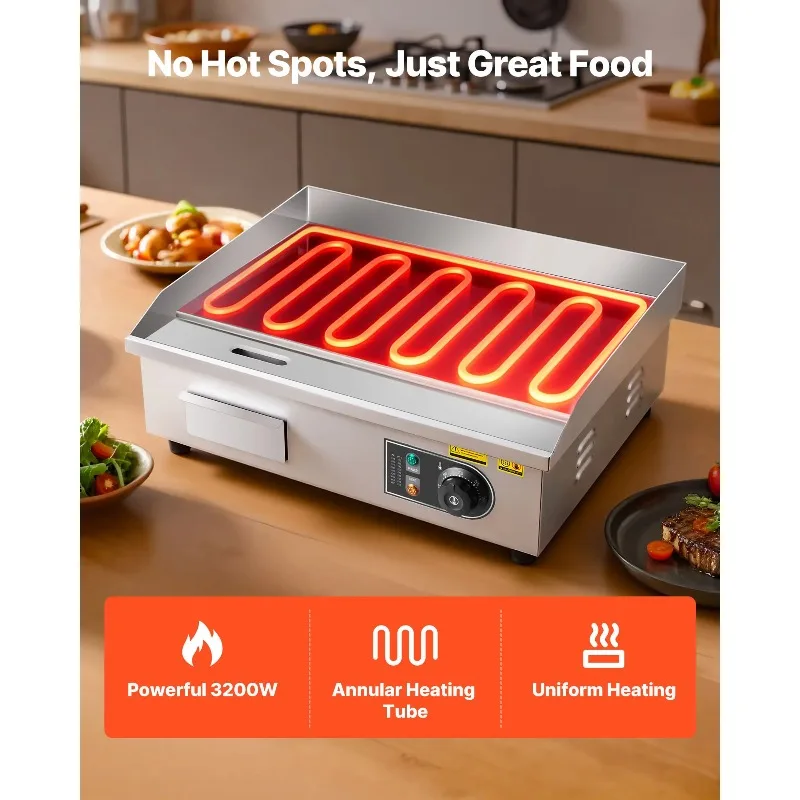 【Premium】Pemanggang Listrik Ko - Commercial Electric Griddle Flat Top ulasan dan harga
